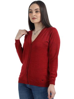 v-neck woolen cardigan - 17535927 - Standard Image - 2