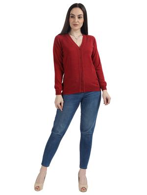 v-neck woolen cardigan - 17535927 - Standard Image - 5