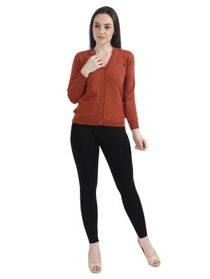 v-neck woolen cardigan - 17535932 - Standard Image - 5