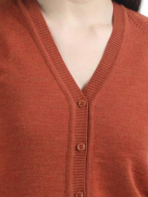 v-neck woolen cardigan - 17535932 - Standard Image - 6