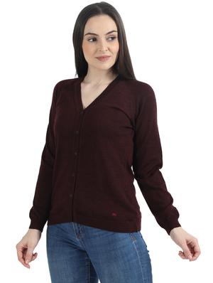 v-neck woolen cardigan - 17535933 - Standard Image - 2