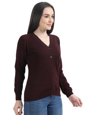 v-neck woolen cardigan - 17535933 - Standard Image - 3