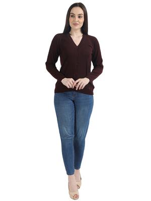 v-neck woolen cardigan - 17535933 - Standard Image - 5