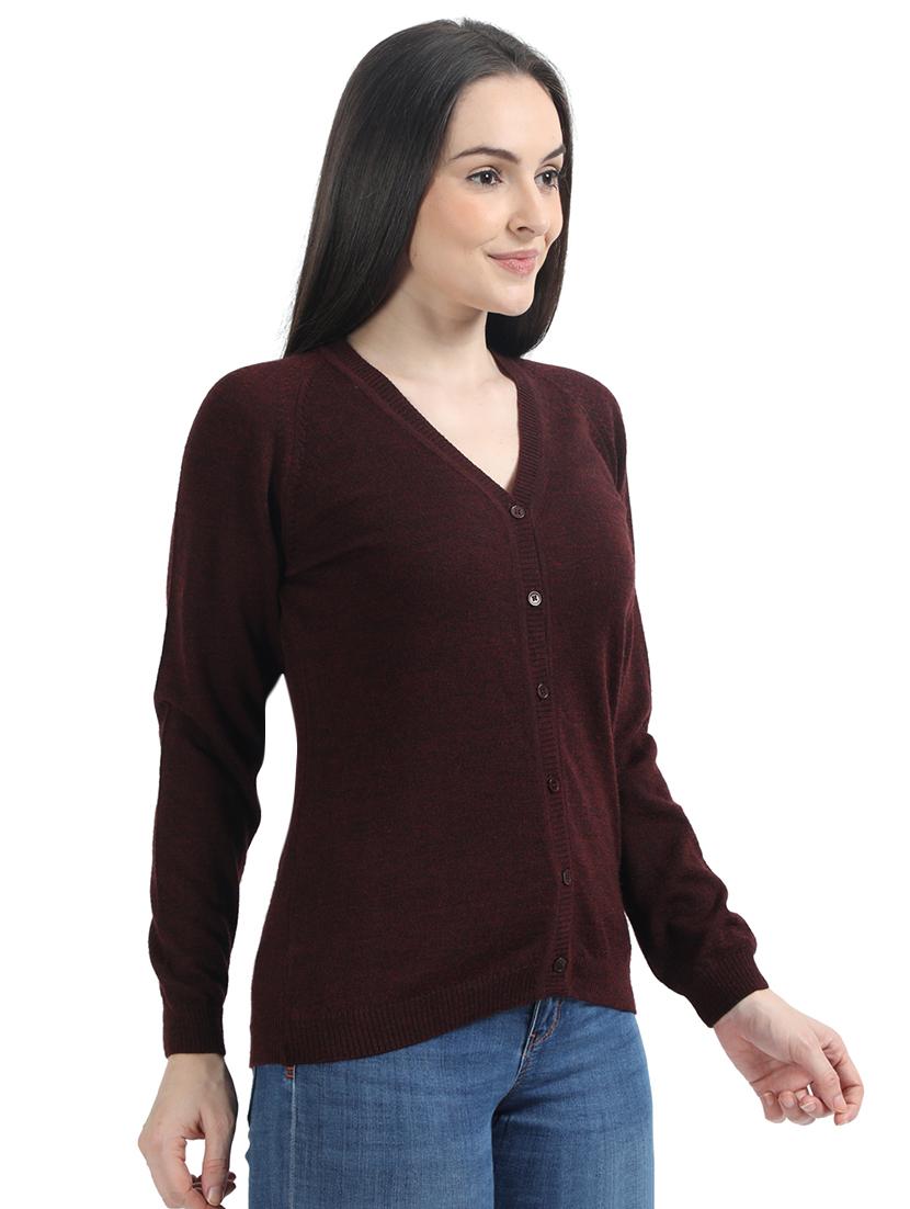 v-neck woolen cardigan - 17535933 - Zoom Image - 3