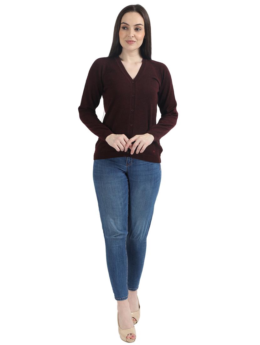 v-neck woolen cardigan - 17535933 - Zoom Image - 5