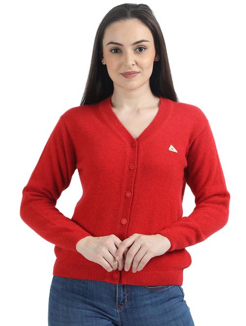 v-neck woolen cardigan - 17535952 - Standard Image - 1