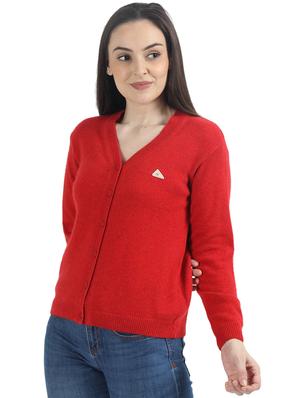 v-neck woolen cardigan - 17535952 - Standard Image - 3