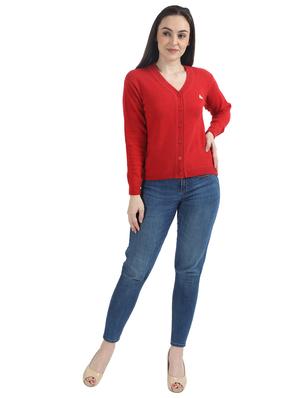 v-neck woolen cardigan - 17535952 - Standard Image - 5