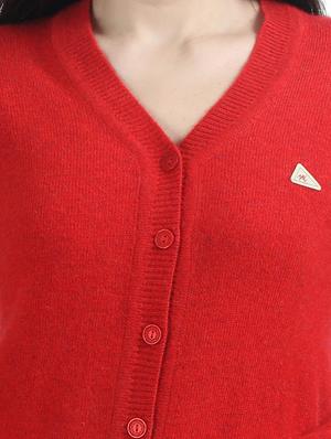 v-neck woolen cardigan - 17535952 - Standard Image - 6