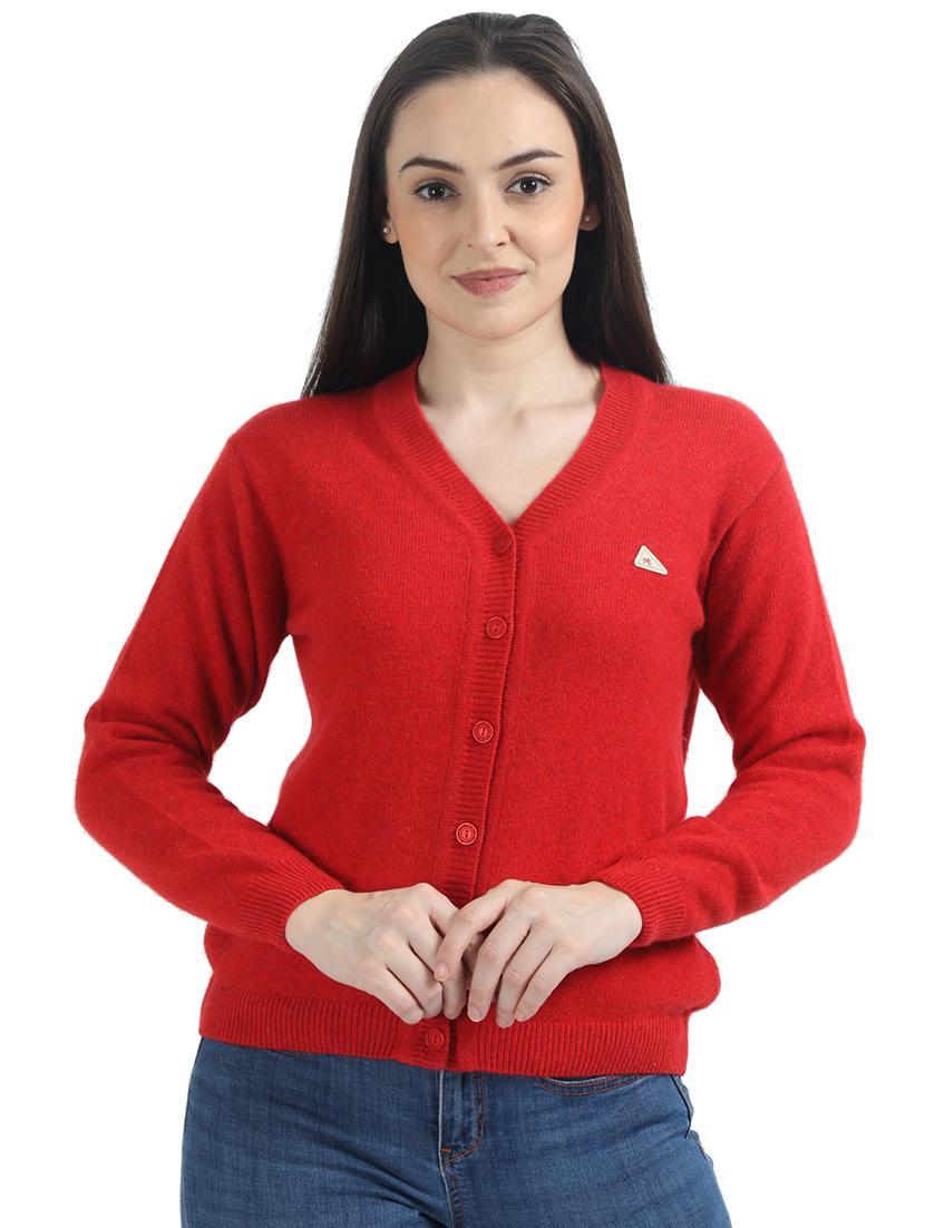 v-neck woolen cardigan - 17535952 - Zoom Image - 1