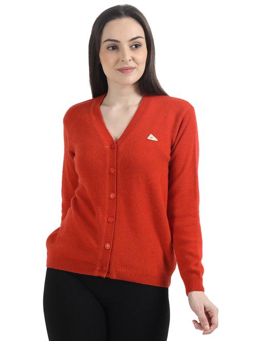 v-neck woolen cardigan - 17535959 - Standard Image - 1