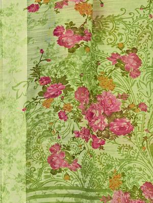 floral printed saree with blouse - 17536162 - Standard Image - 4