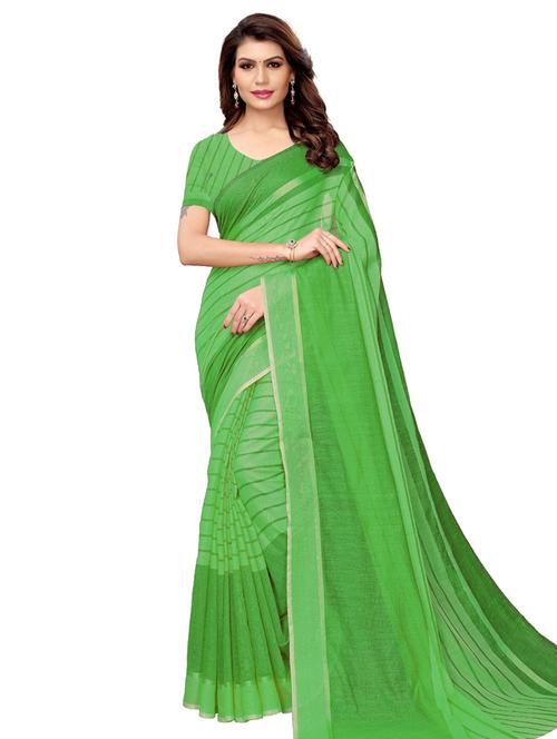 striped printed saree with blouse - 17536166 - Standard Image - 1
