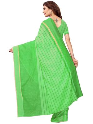 striped printed saree with blouse - 17536166 - Standard Image - 2