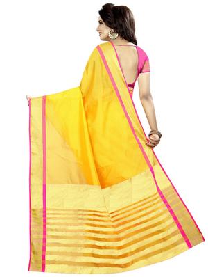 solid plain saree with blouse - 17536176 - Standard Image - 2