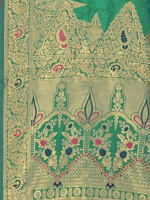 self design plain saree with blouse - 17536192 - Standard Image - 4