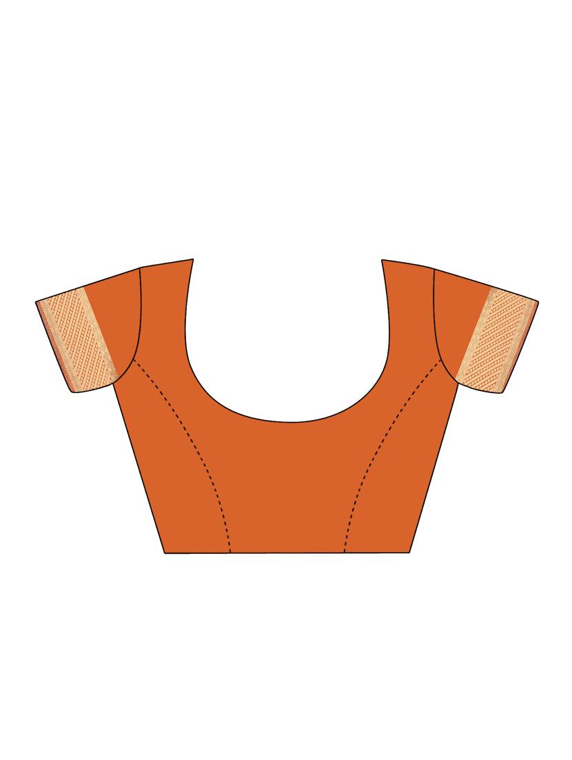 self design plain saree with blouse - 17536197 - Zoom Image - 3