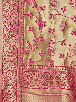 magenta plain saree with blouse - 17536221 - Standard Image - 4