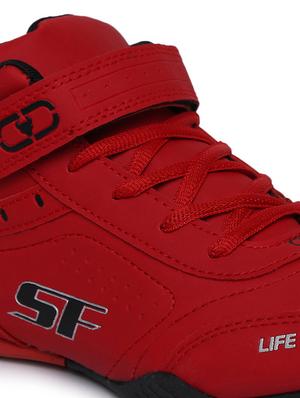 red synthetic lace up shoes - 17536272 - Standard Image - 5