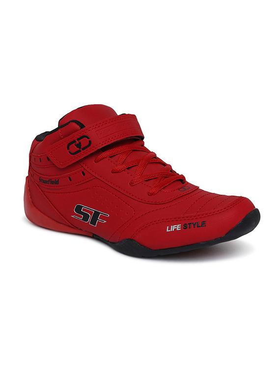 red synthetic lace up shoes - 17536272 - Zoom Image - 1