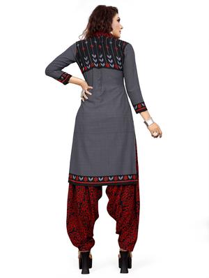 printed unstitched suit - 17536342 - Standard Image - 3