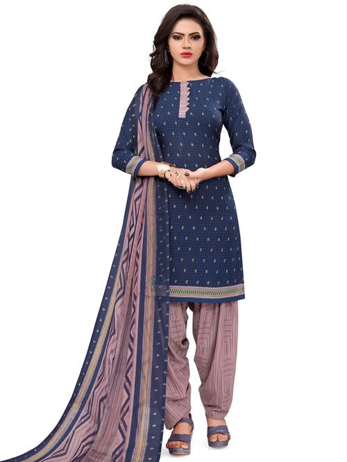printed unstitched suit - 17536345 - Standard Image - 1