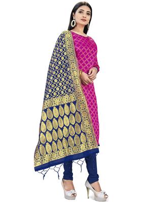printed unstitched suit - 17536362 - Standard Image - 2