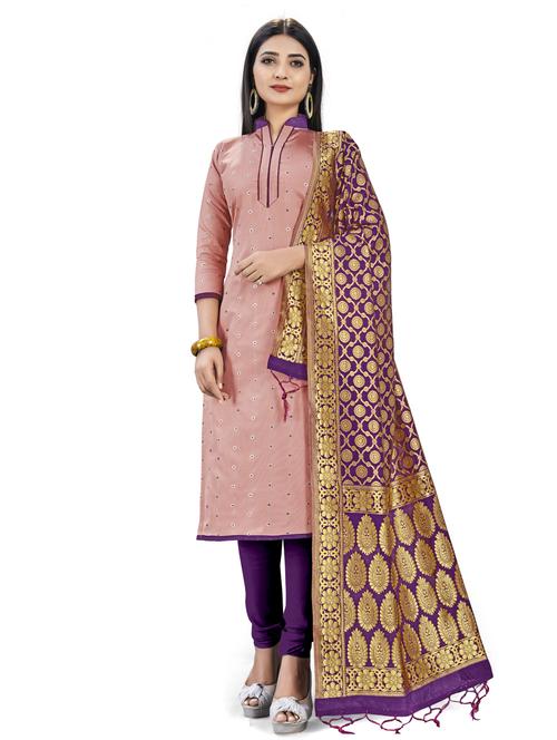 printed unstitched suit - 17536367 - Standard Image - 1