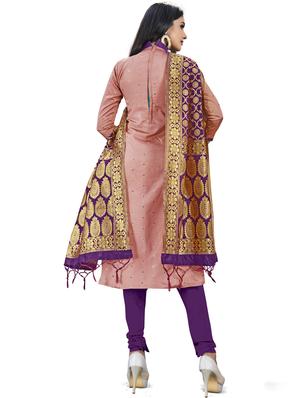 printed unstitched suit - 17536367 - Standard Image - 3