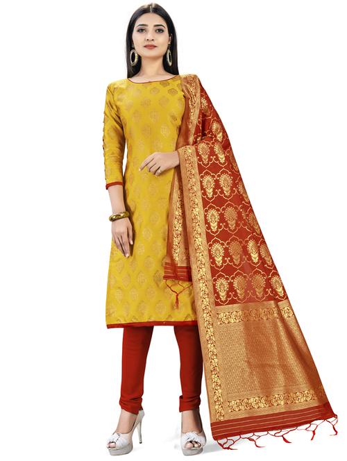 printed unstitched suit - 17536369 - Standard Image - 1