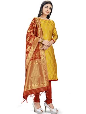 printed unstitched suit - 17536369 - Standard Image - 2