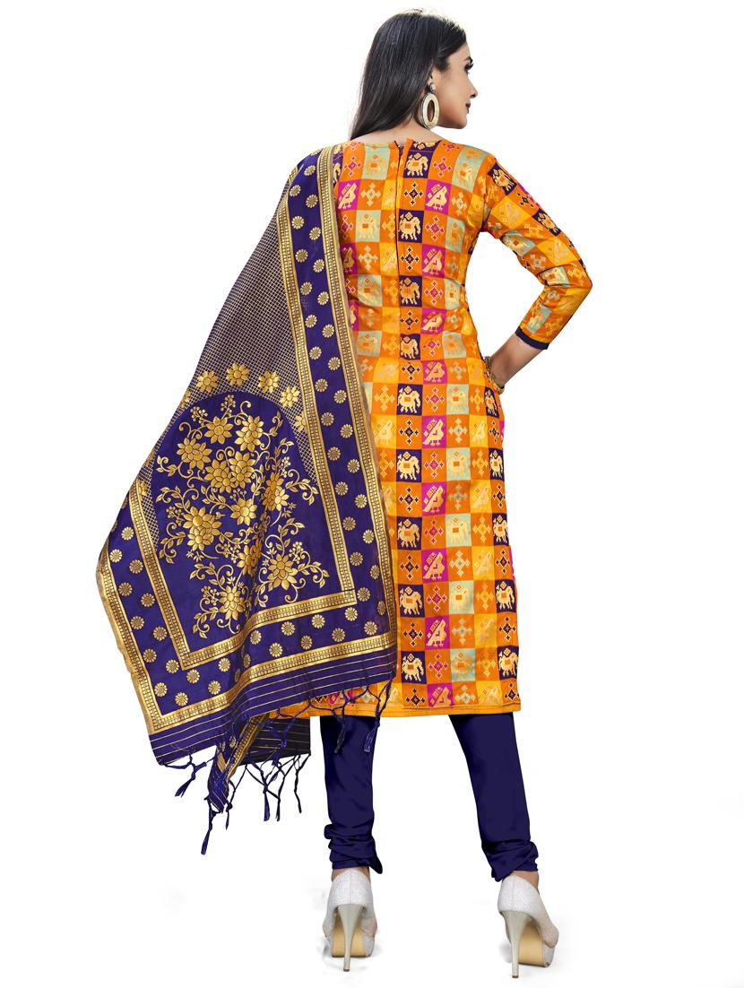 printed unstitched suit - 17536376 - Zoom Image - 3