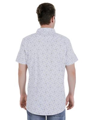 white printed casual shirt - 17536418 - Standard Image - 3