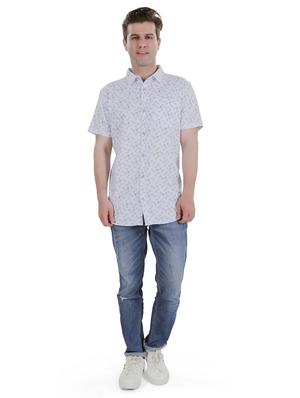 white printed casual shirt - 17536418 - Standard Image - 4