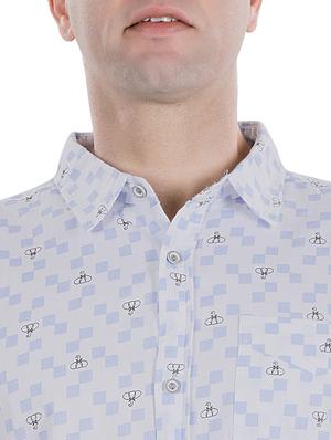 white printed casual shirt - 17536418 - Standard Image - 5