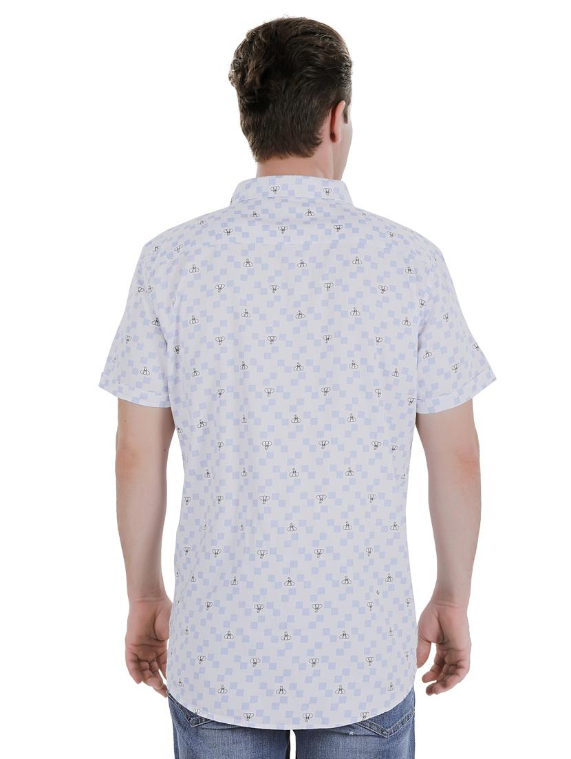 white printed casual shirt - 17536418 - Zoom Image - 3