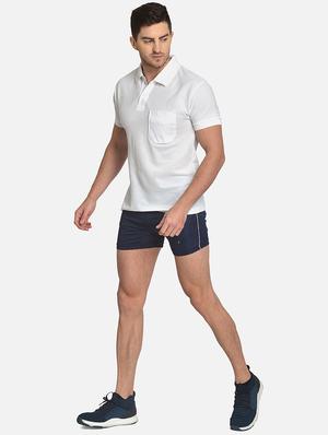 navy blue side striped short - 17536423 - Standard Image - 4