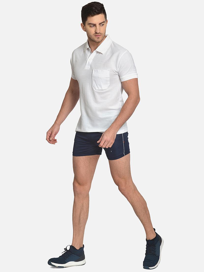 navy blue side striped short - 17536423 - Zoom Image - 4