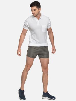 grey side striped shorts - 17536428 - Standard Image - 4