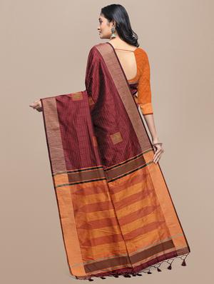 geometrical banarasi saree with blouse - 17536464 - Standard Image - 3
