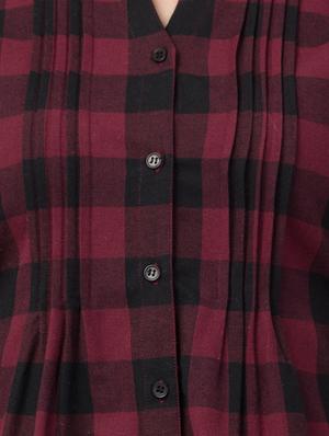 maroon cotton regular tunic - 17536494 - Standard Image - 4