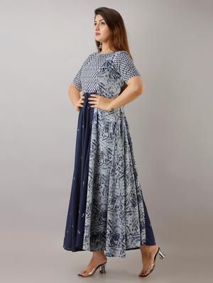 printed flared ethnic dress - 17536517 - Standard Image - 2