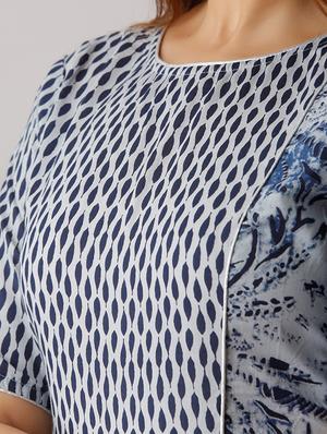 printed flared ethnic dress - 17536517 - Standard Image - 4