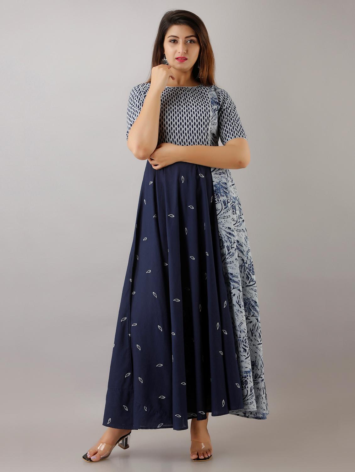 printed flared ethnic dress - 17536517 - Zoom Image - 1