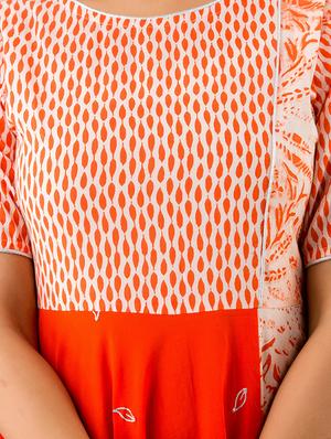 orange cotton anarkali kurta - 17536530 - Standard Image - 5