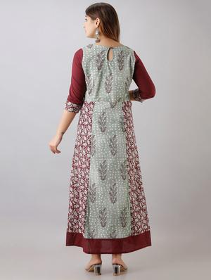 multi colored cotton aline kurta - 17536532 - Standard Image - 4
