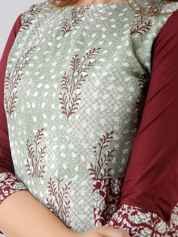 multi colored cotton aline kurta - 17536532 - Zoom Image - 5