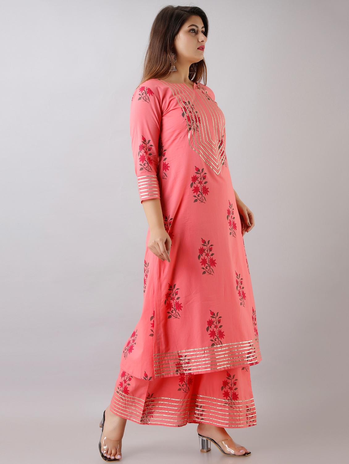 floral kurta palazzo set - 17536558 - Zoom Image - 2