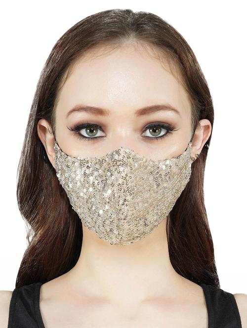 gold anti-pollution women mask - 17536596 - Standard Image - 1