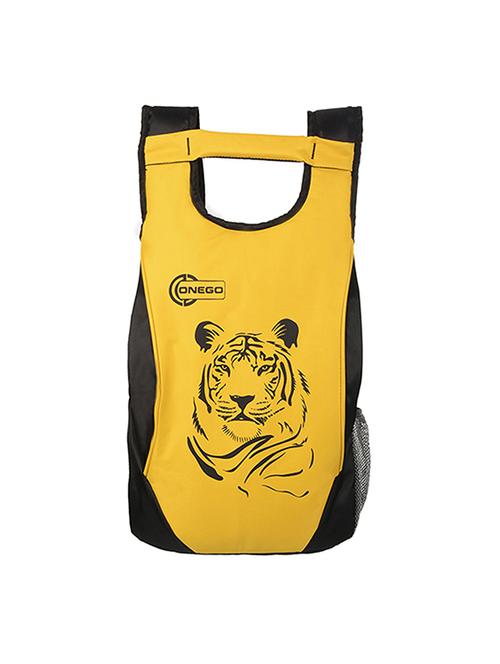 black, yellow polyester backpack - 17536610 - Standard Image - 1